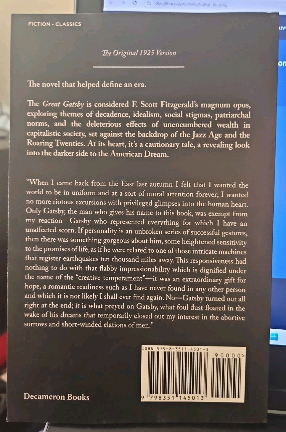 The Great Gatsby (Softcover) New