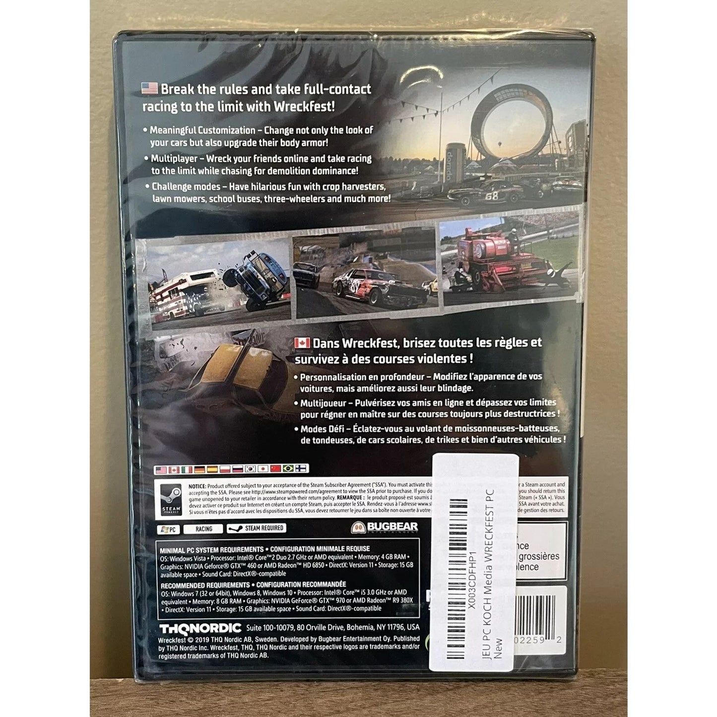 Wreckfest - Drive Hard Die Last (PC DVD) Factory Sealed