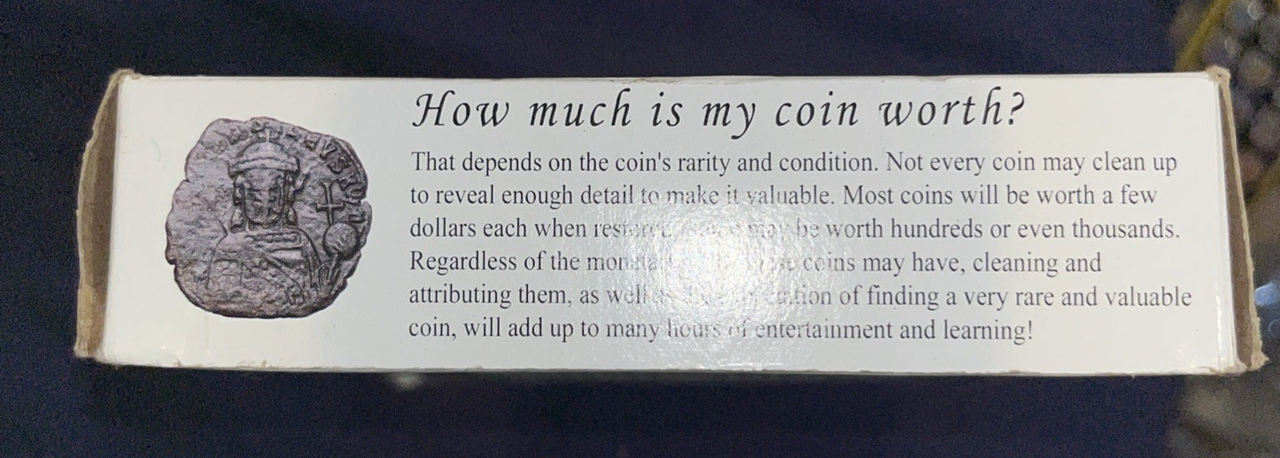 Vtg New Sealed Dirty Old Coins The Ancient Coin Cleaning Kit w Coin & CD-ROM