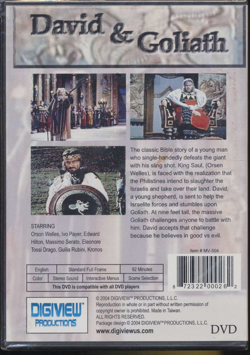 David & Goliath (DVD) Orson Welles