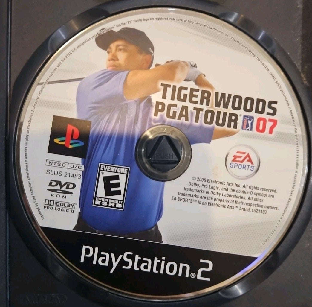 Tiger Woods PGA Tour 07 (PS2) Disc + Manual Only.
