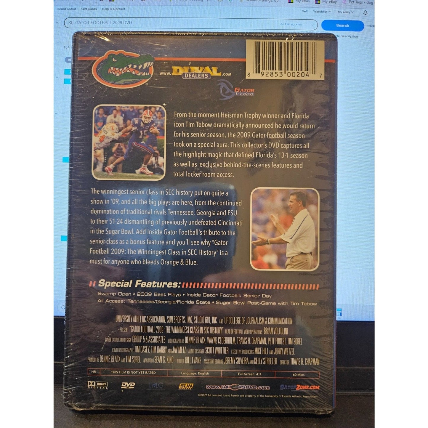Gator Football 2009 Winningest Class in SEC History (DVD) Factory Sealed