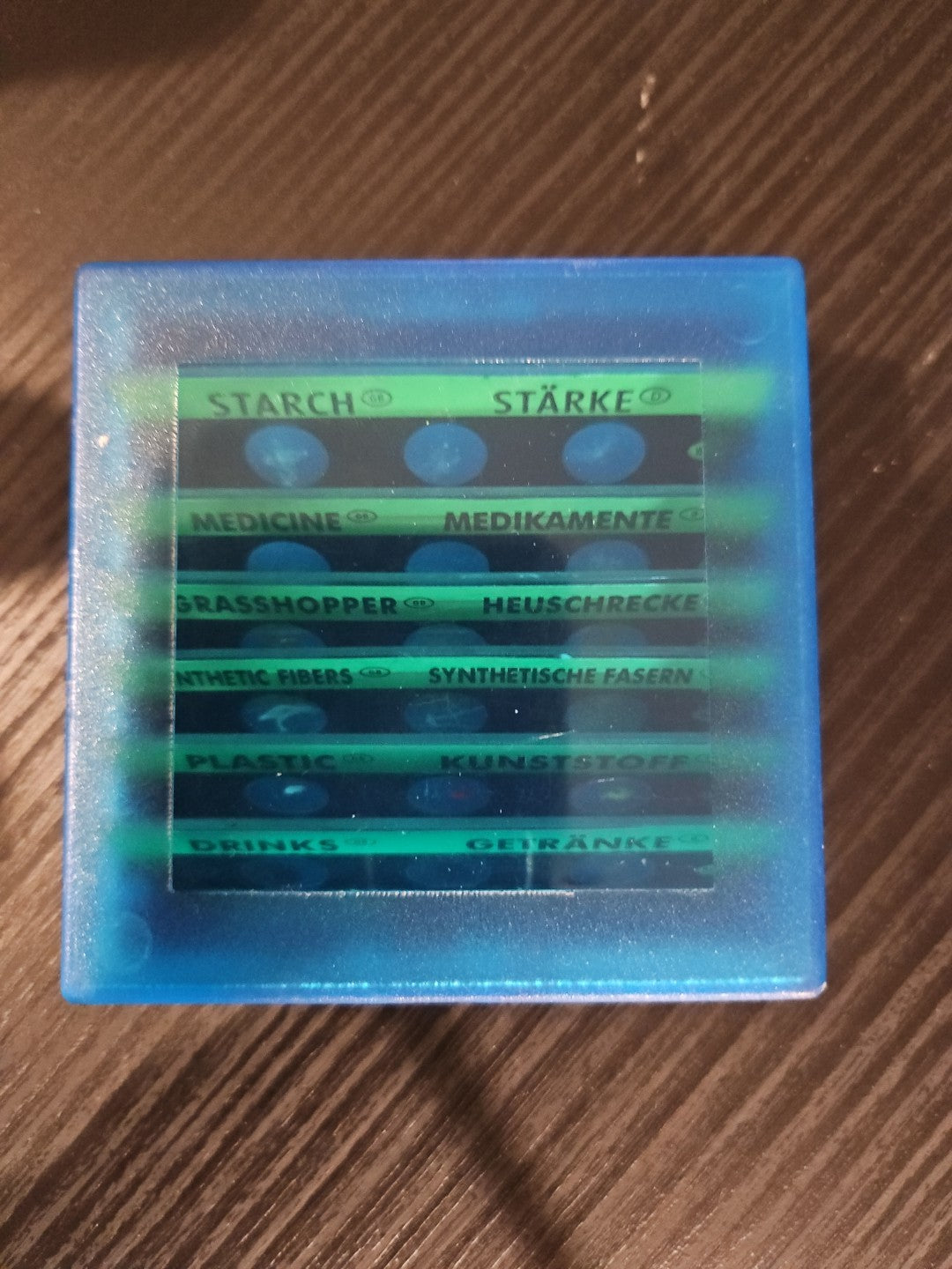 6 Slides Starch + Medicine + Grasshopper + Fibers + Plastic + Drinks