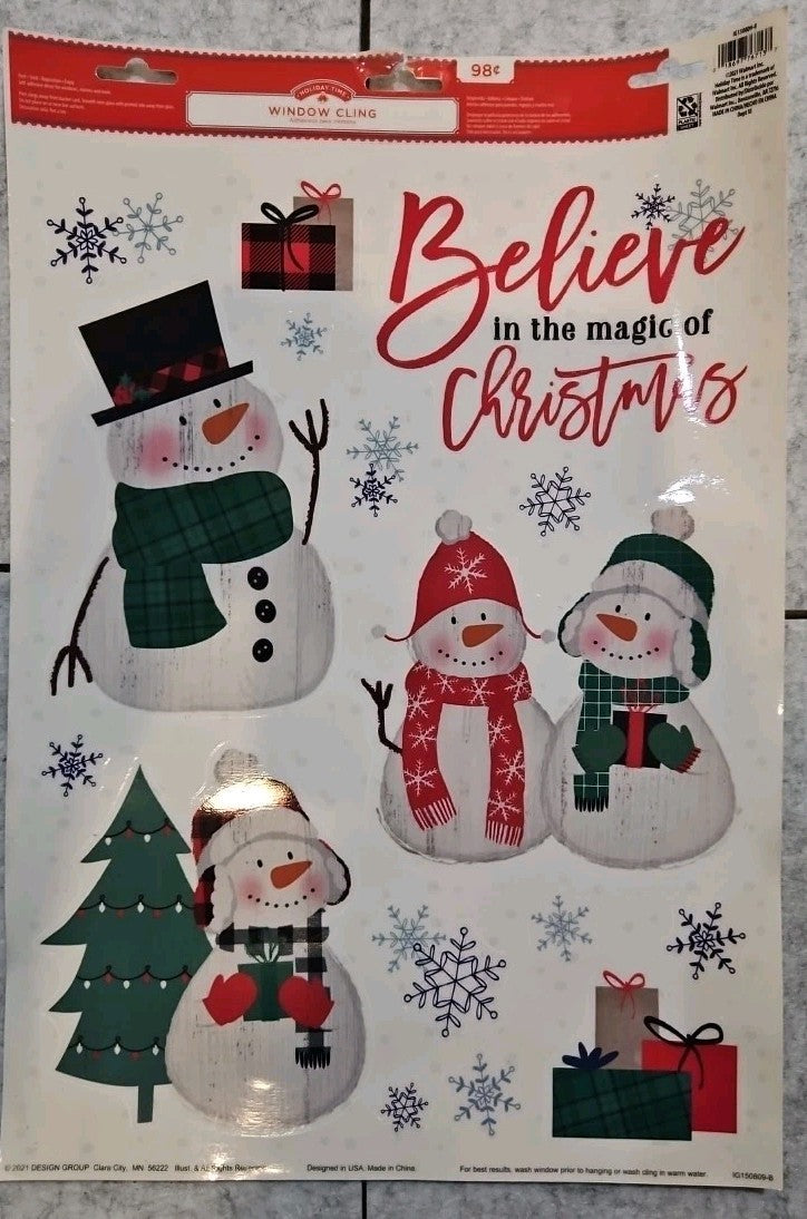 Vintage Christmas House 15 ct Glitter Clings Gingerbread