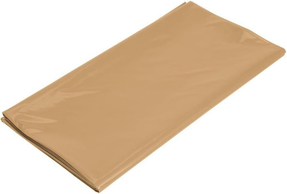 Amscan 54" x 108" Gold Plastic Tablecover 12/Pack (77015.19)