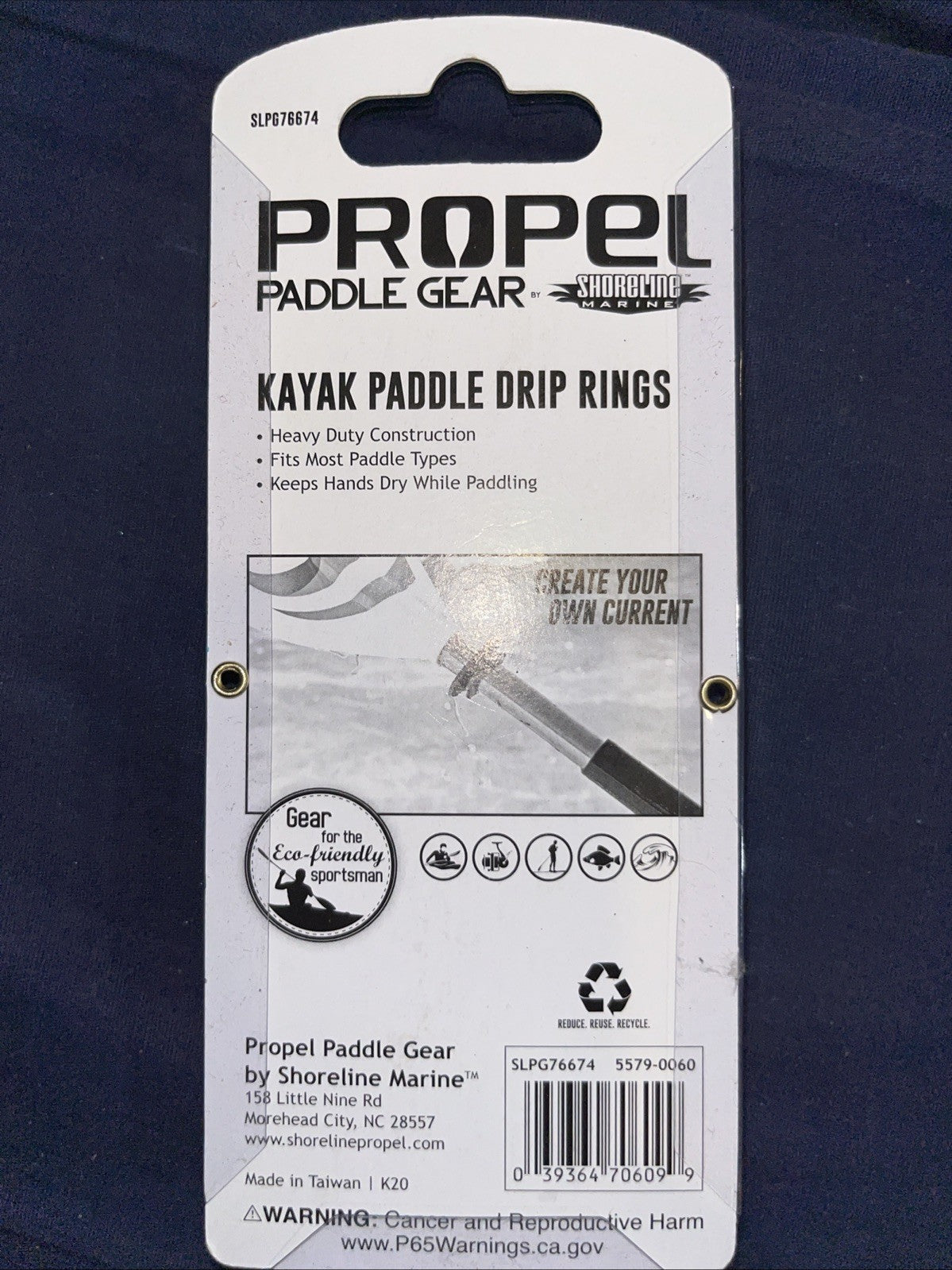 Kayak Paddle Drip Rings (Shoreline Marine) Propel Paddle Gear - NEW in package