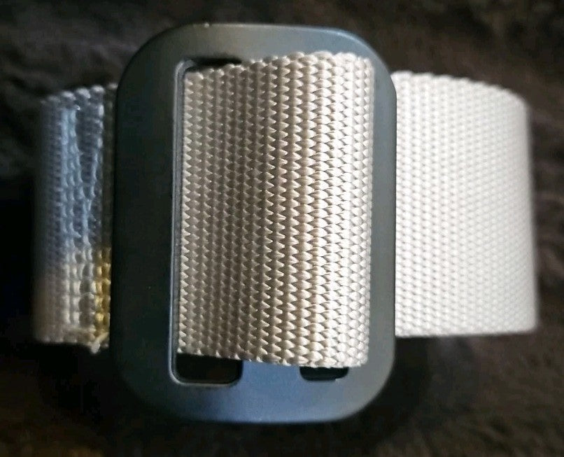 40" Khaki Web Belt With Black Buckle