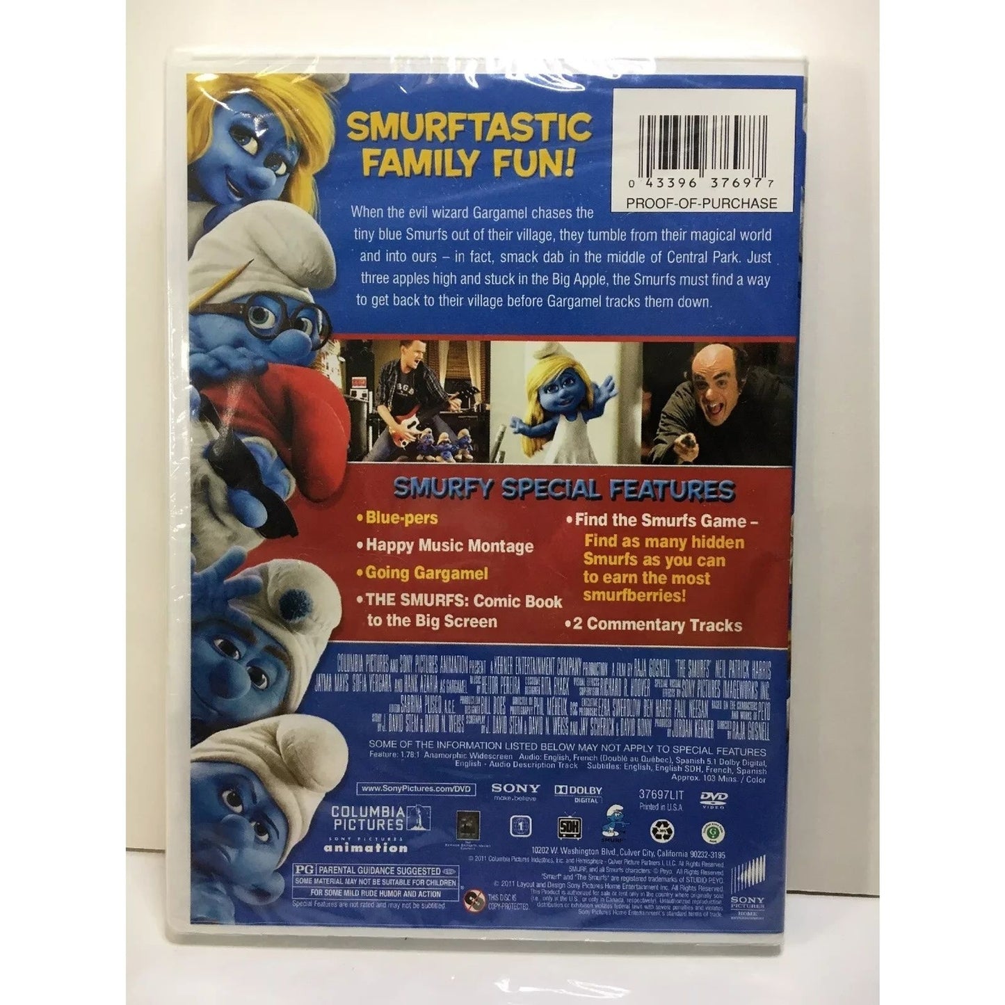 The Smurfs (DVD) Brand New Sealed