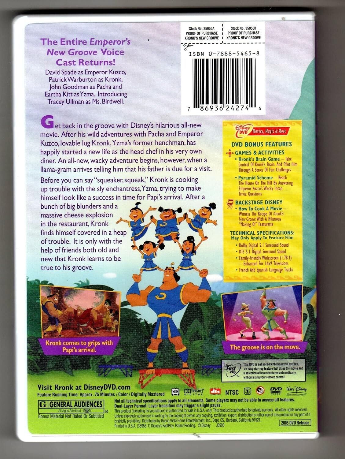 Kronks New Groove (DVD, 2005) BRAND NEW