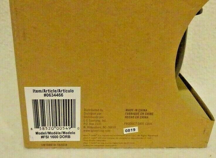 Allen + Roth # 0634455 Oil Rubbed Bronze Steel Curtain Holdbacks 2 in Package