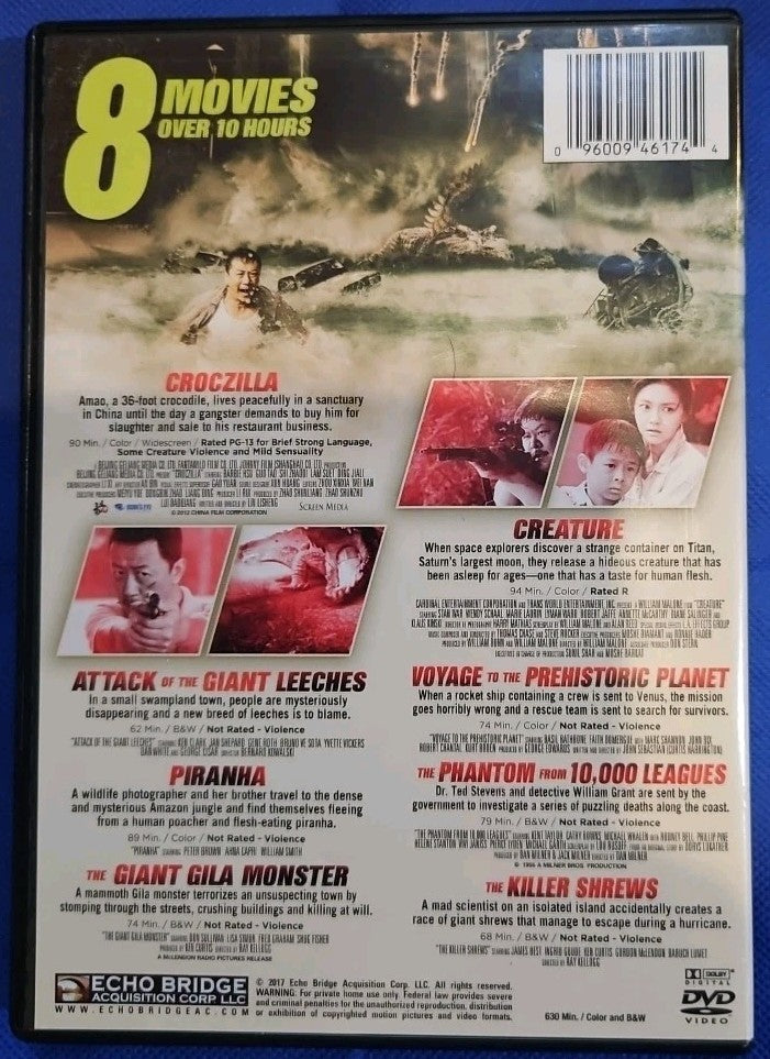 Croczilla: Includes 7 Addirional Movies (DVD, 2017, 3-Disc Set) Sealed