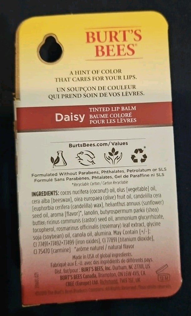 Burt's Bees Tinted Lip Balm ~ Daisy