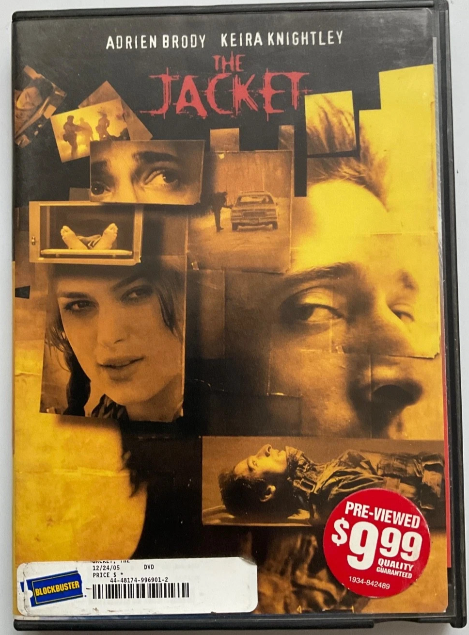 The Jacket (DVD) Tested. New Case. Stained Artwork