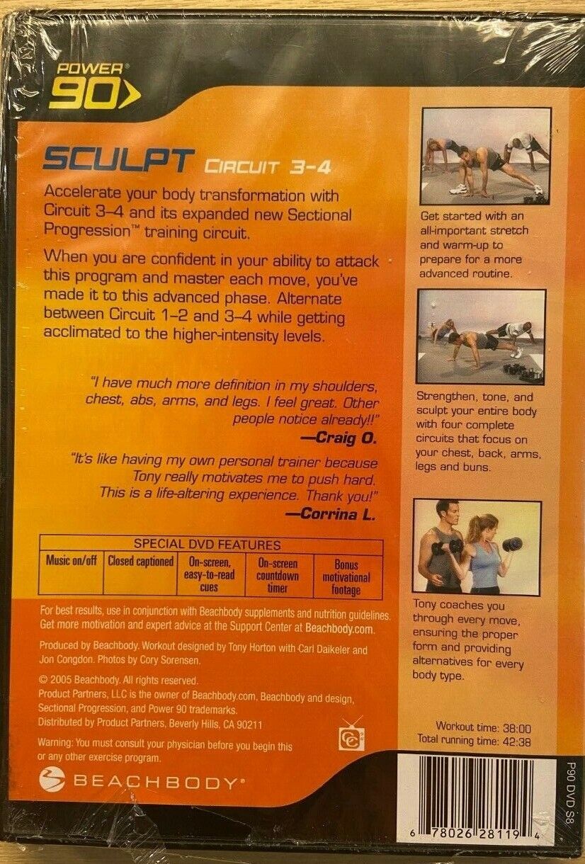 Power 90 Sculpt Cardio 3-4 Advanced Routine (DVD)