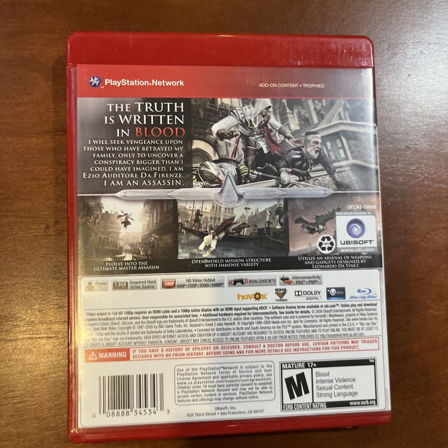 Assassin's Creed 2 - PS3 - CIB.  Tested. New Case. Resealed. 