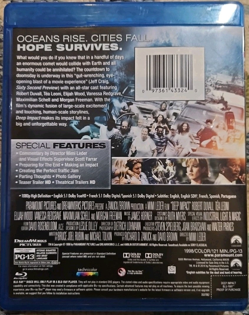 Deep Impact (Blu-ray, 1998) new