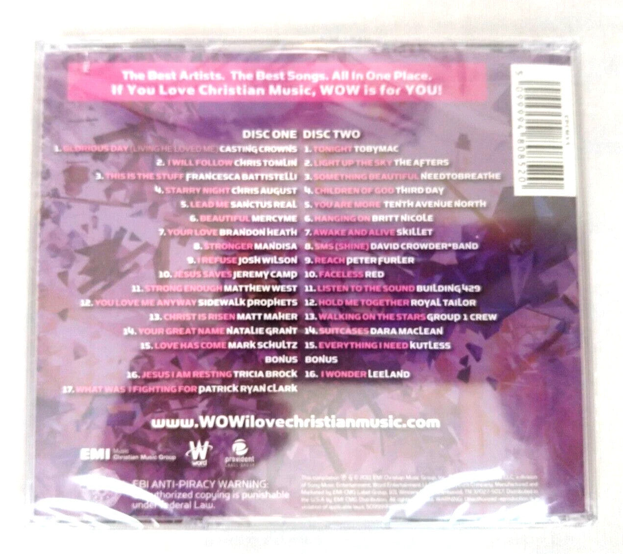 WOW Hits 2012 (2 CD Set) 30 Christian Hits NEW and SEALED
