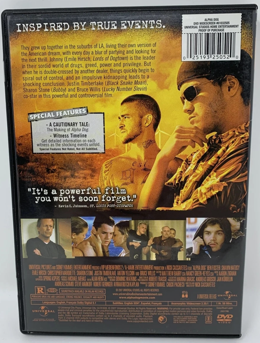 Alpha Dog (DVD, 2007, Widescreen)
