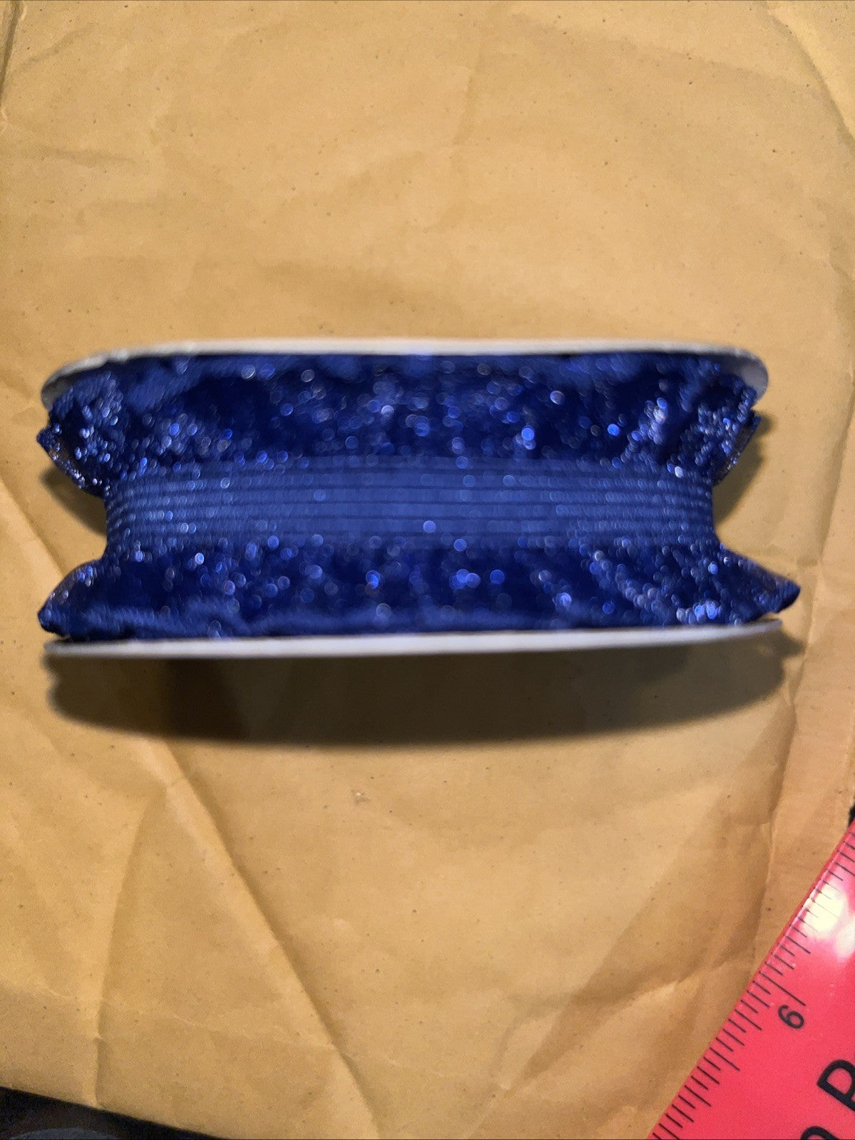 Offray Trim Blue Chiffon Elastic 1 Inch X 3 Yards
