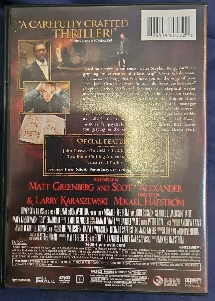 1408 (DVD) Rental. Tested