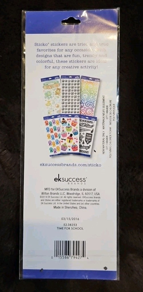 Time for School, 3D scrapbook stickers 52-38253