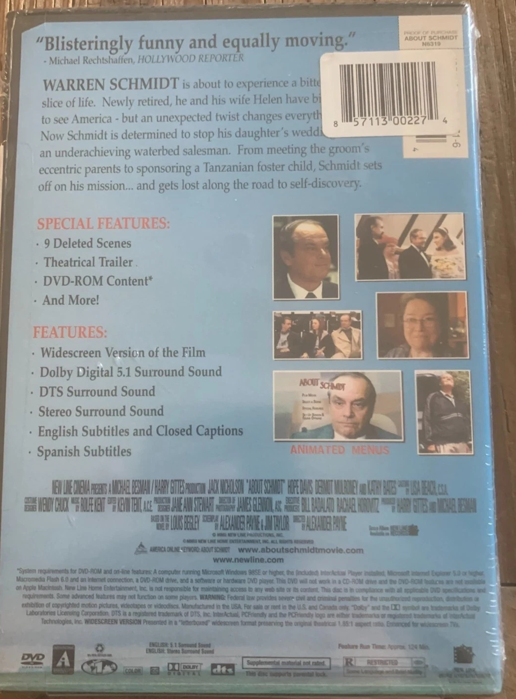 About Schmidt (DVD) NEW