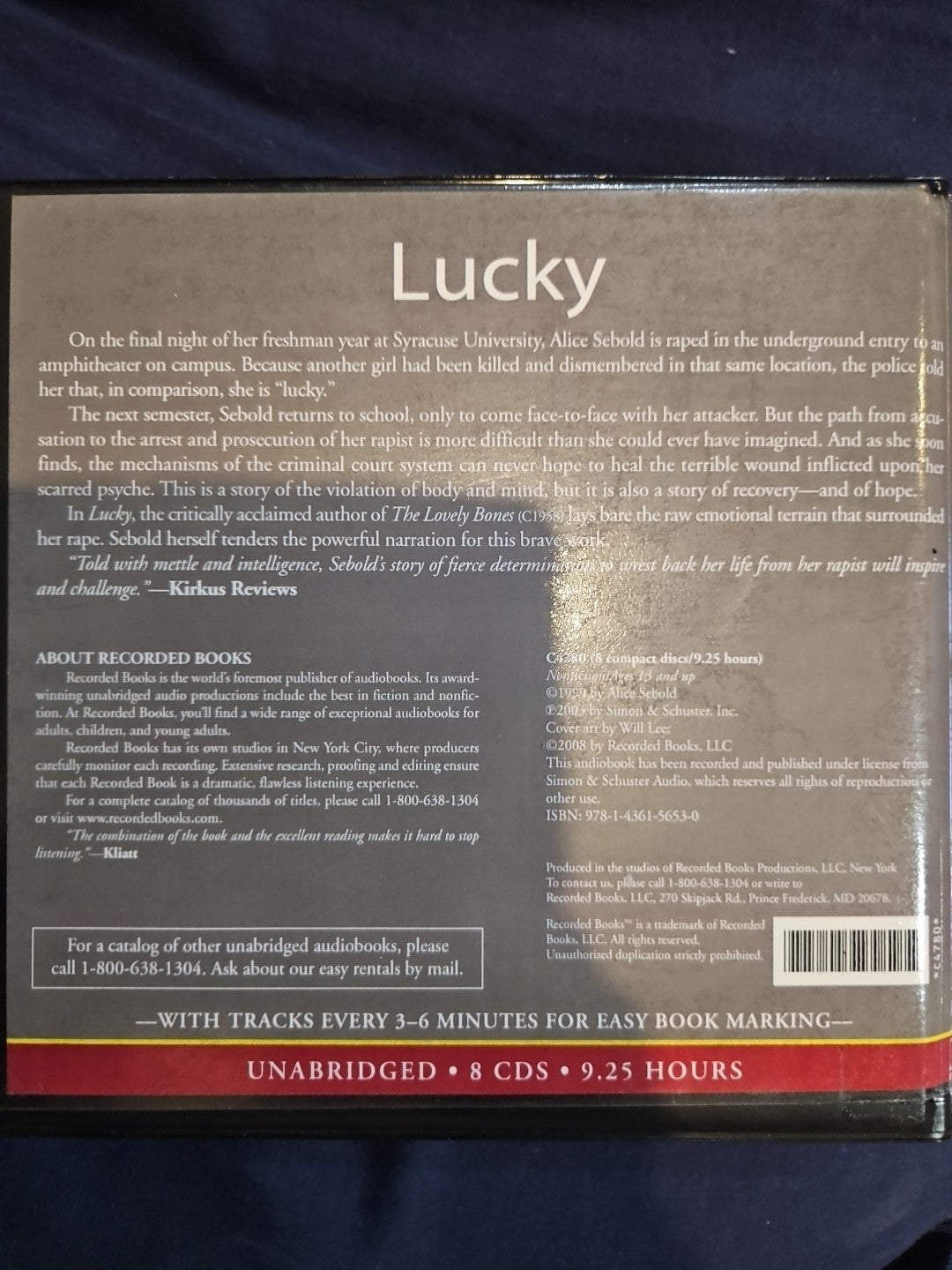 Lucky: A Memoir By Alice Sebold (Audiobook (CD)