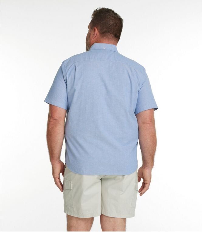 L. L. Bean Blue Short Sleeve Button Up 215174 Size 16R NWT