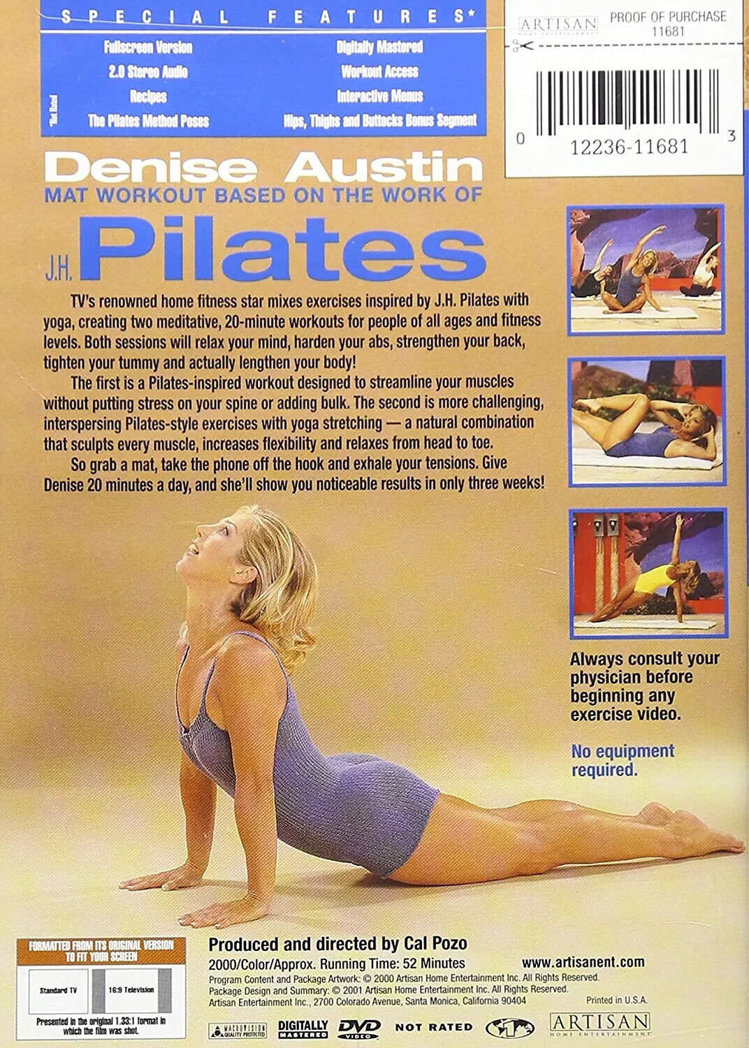 Denise Austin Workout based on the work of Pilates (DVD)