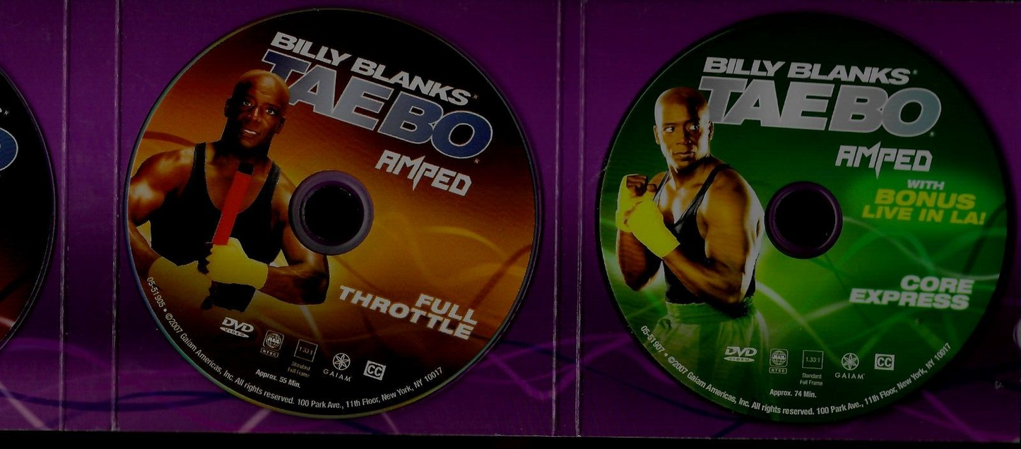 Billy Blanks TAE BO Amped 5 Full-Length Workouts (DVD, 2007)