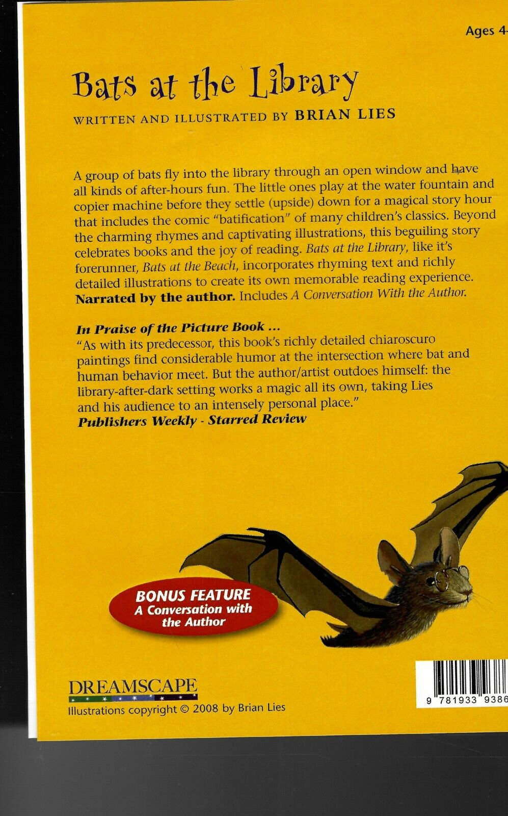 Bats At the Library... A Picture Book On DVD