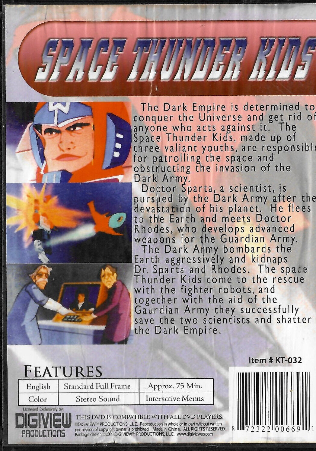 Space Thunder Kids 1991 Korean Anime (DVD )