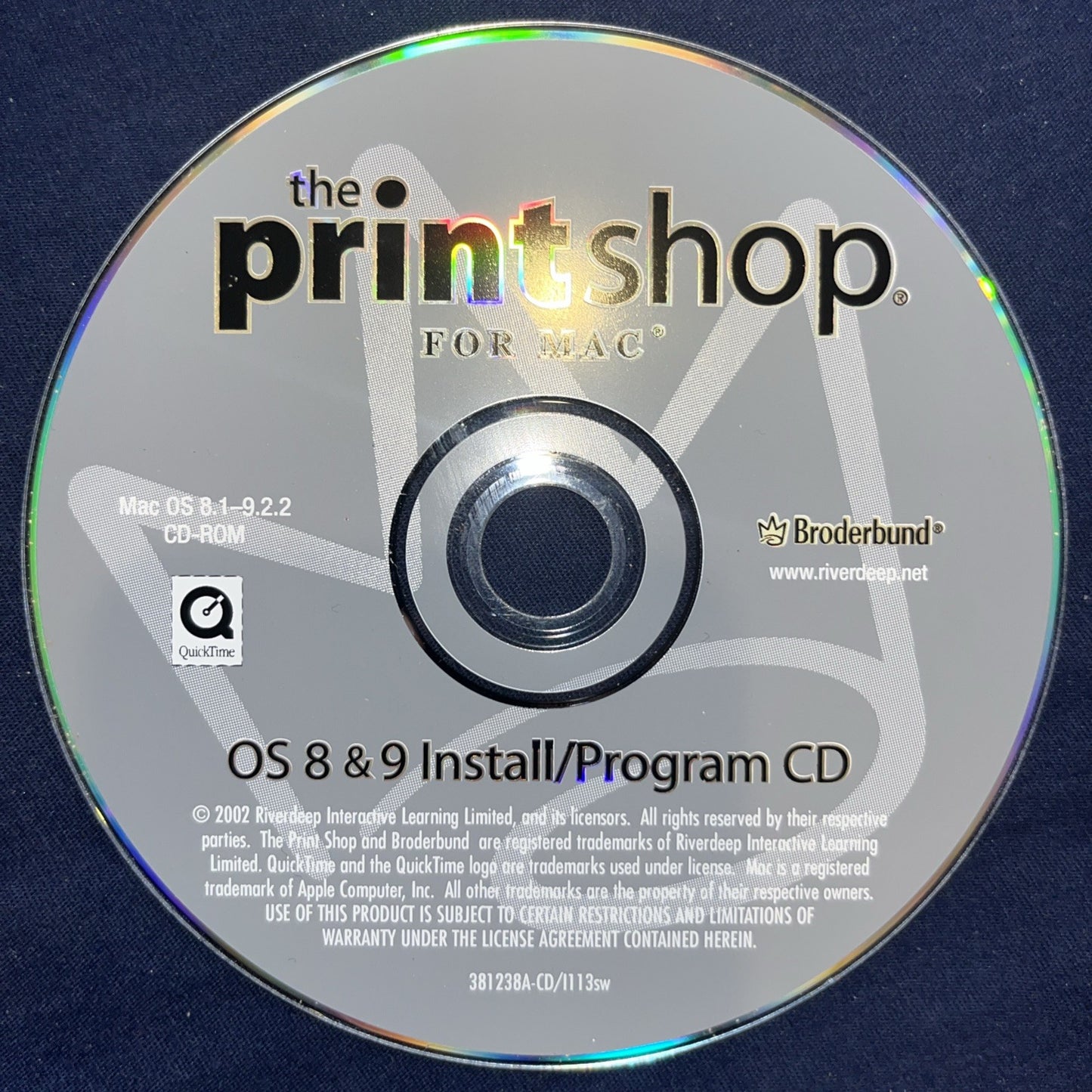 The Print Shop For Mac OS 8 & 9 Install CD (Disc Only)
