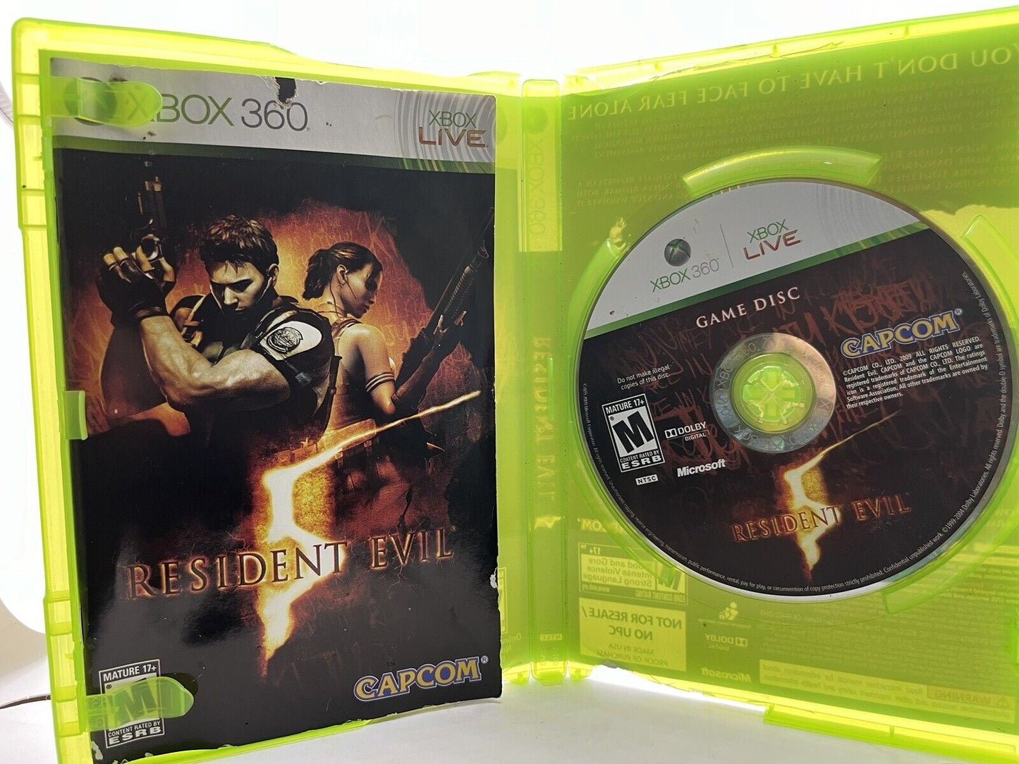Resident Evil 5 (Microsoft Xbox 360, 2009)