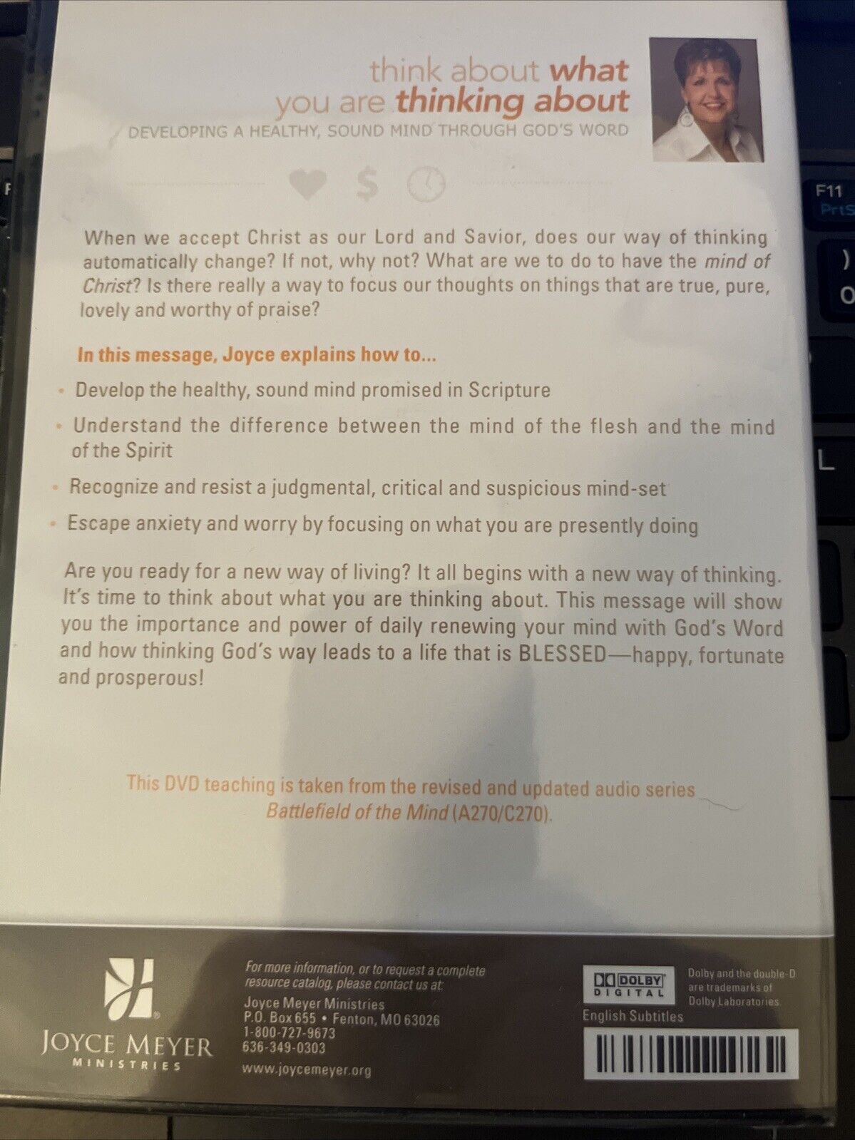 Think About What You Were Thinking About Joyce Meyer DVD Brand New