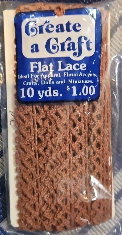 Flat Lace .5” Create a Craft Model Lace Washable NIP 10 Yards