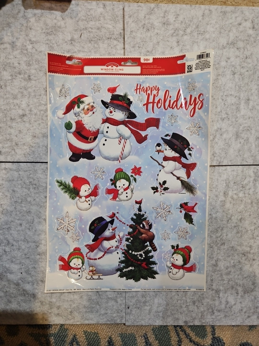 Vintage Christmas House 17 ct Glitter Clings Gingerbread