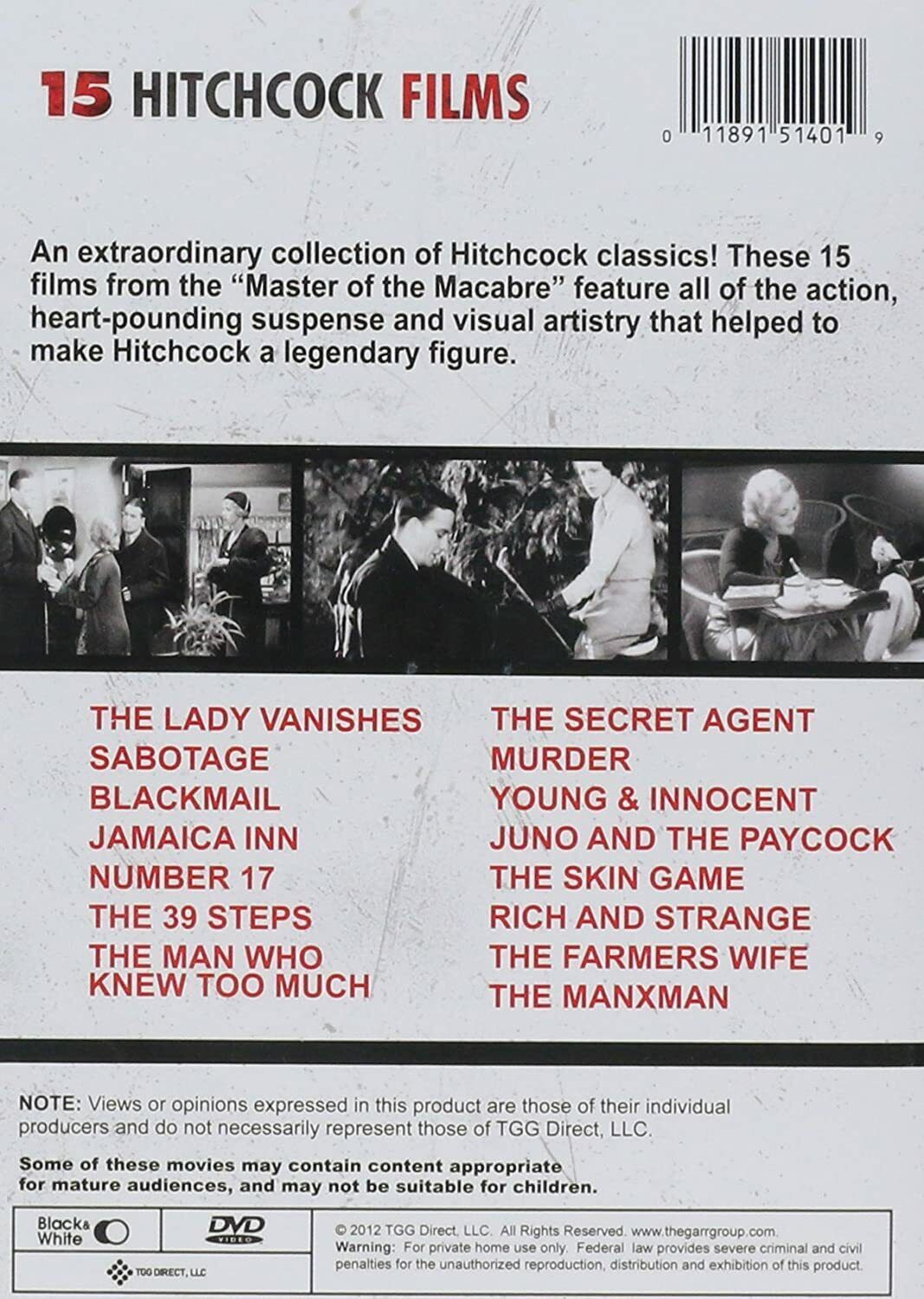 Alfred Hitchcock: 7 Feature Films (DVD, 2010, 2-Disc Set)