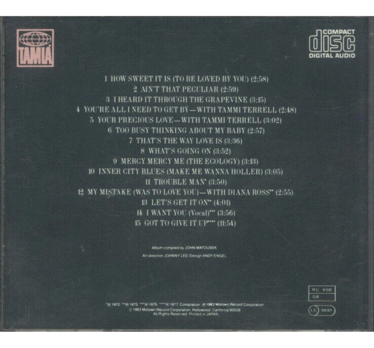 Compact Command Performances: 15 Greatest Hits by Marvin Gaye (CD, Motown)