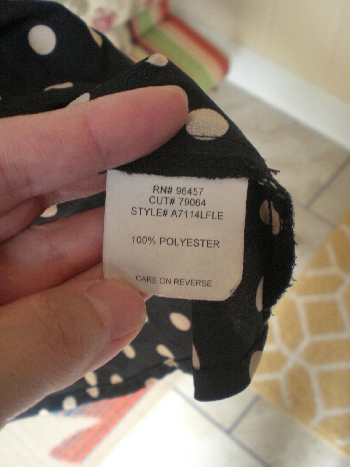 Eyelash Womens Top Shirt Small Black Tan Polka Dot Sleeveless Peplum Career