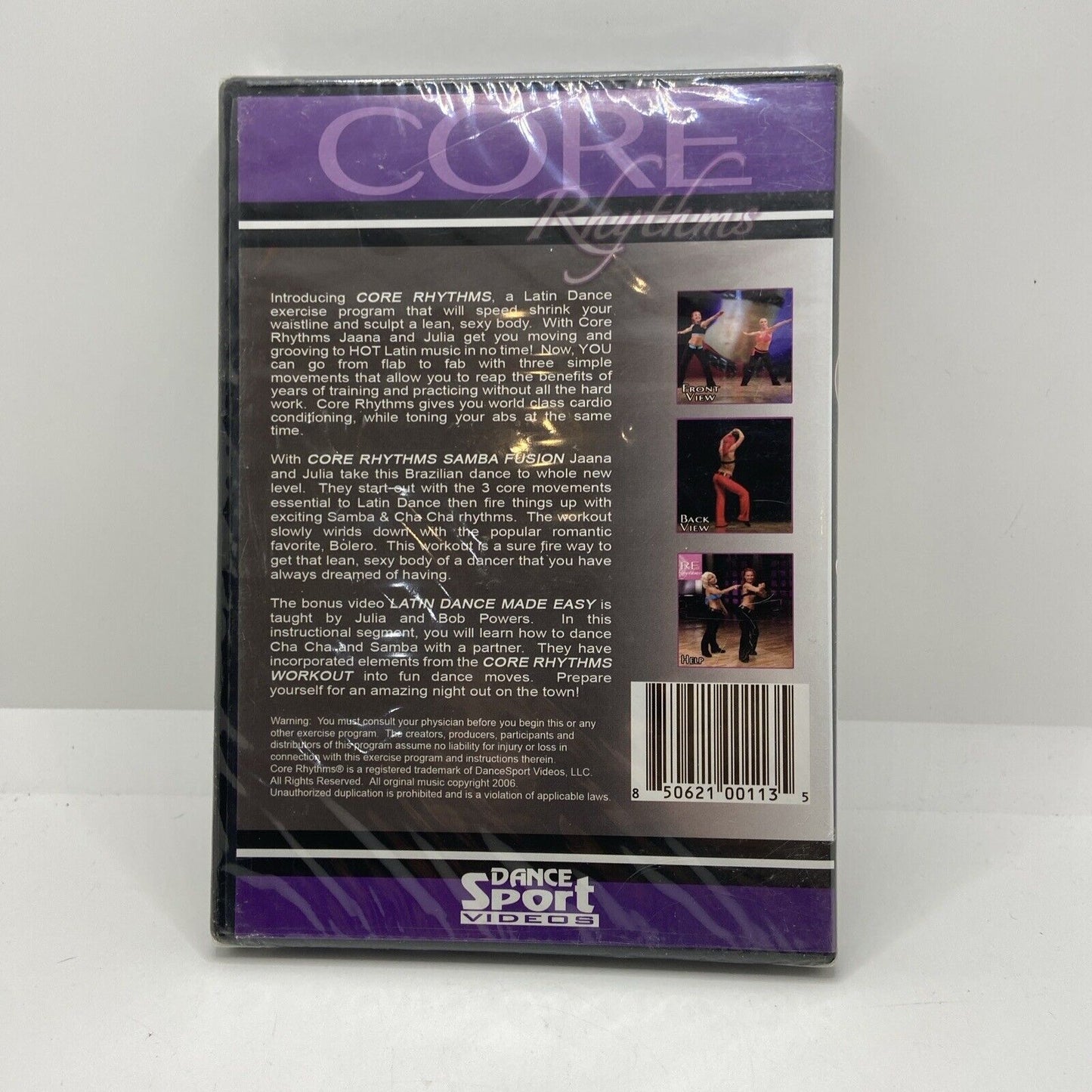 Core Rhythms: Dance Exercise Program - Samba Fusion. New DVD. Jaana & Julia