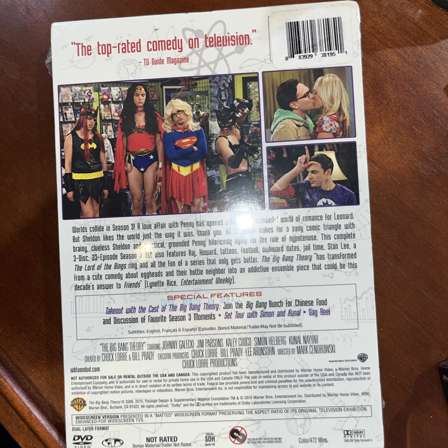 The Big Bang Theory: The Complete Third Season (DVD, 2009) New Sealed Promo