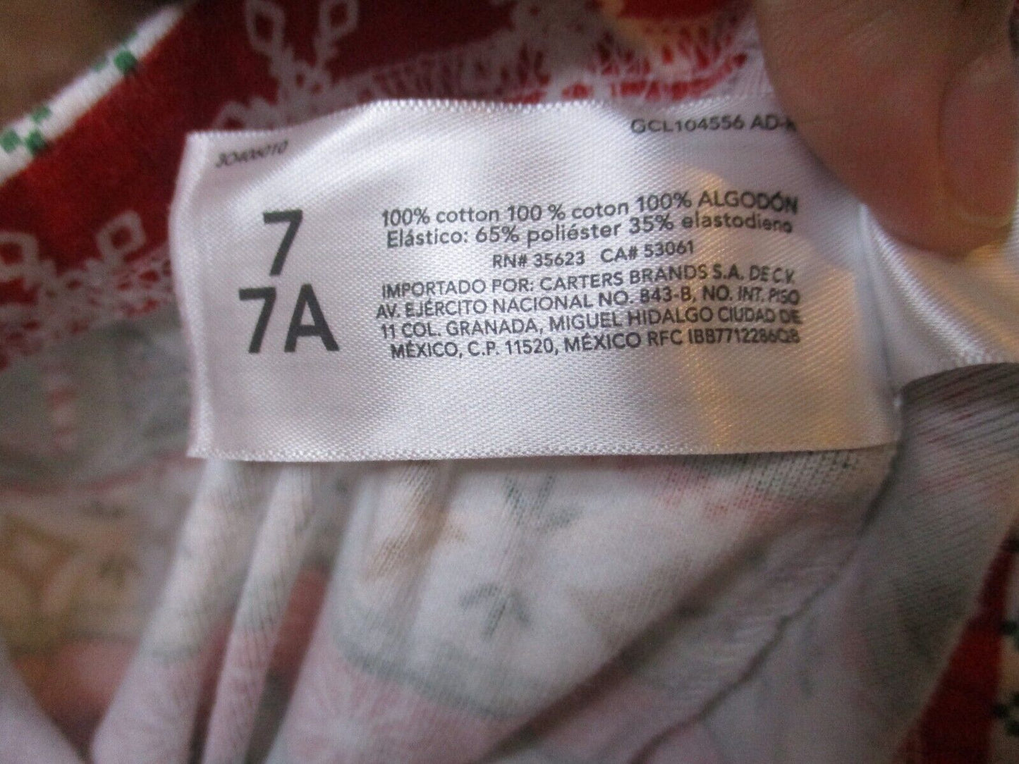 Carter's Girls Christmas Pajama Pants Size 7/7A