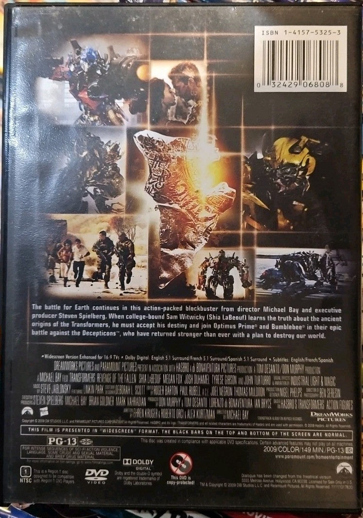 Transformers Reveng of the Fallen (2009) PG-13 - DVD - Sealed