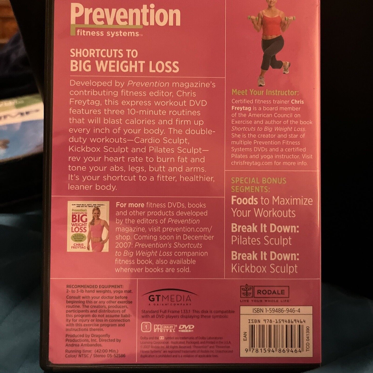 Shortcuts to Big Weight Loss 2008 Prevention Fitness, Brand New Sealed DVD