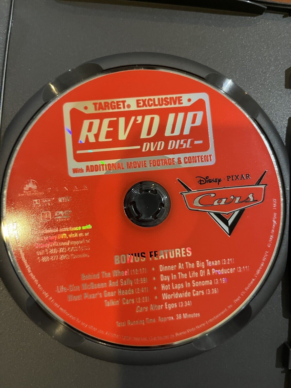 Cars (DVD)+ Cars 2 (DVD/Bluray) + Walmart Bonus (DVD) + Target Bonus (DVD)