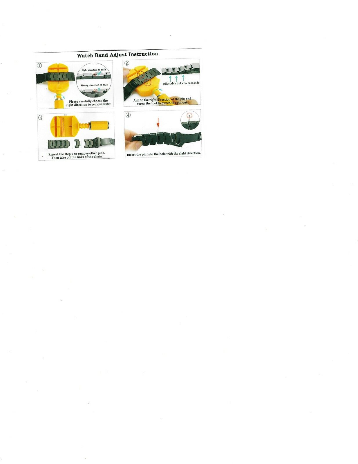 Faux Shell Watch Band w/ Band Repair / Install Kit - Brand New