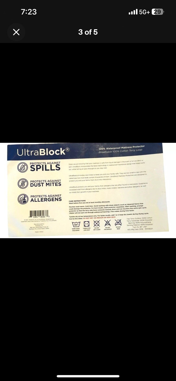 Twin & Twin XL Mattress Bag – 6 Mil Reusable Plastic Cover NIB