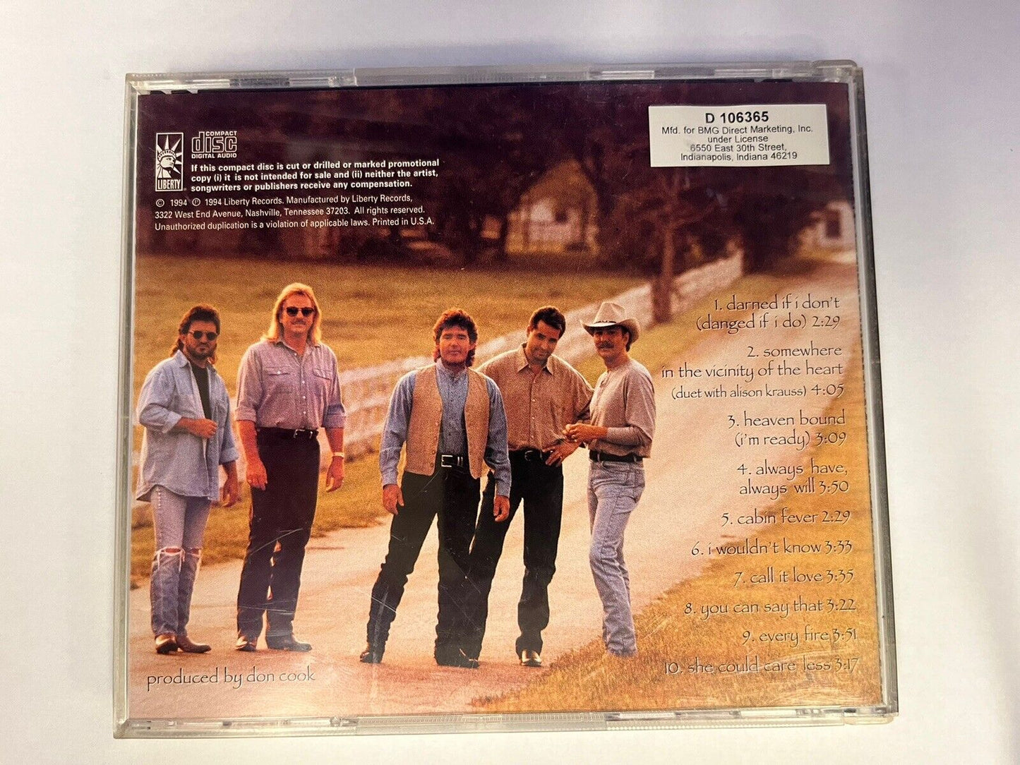 In the Vicinity of the Heart by Shenandoah (CD, Nov-1994, Liberty (USA))