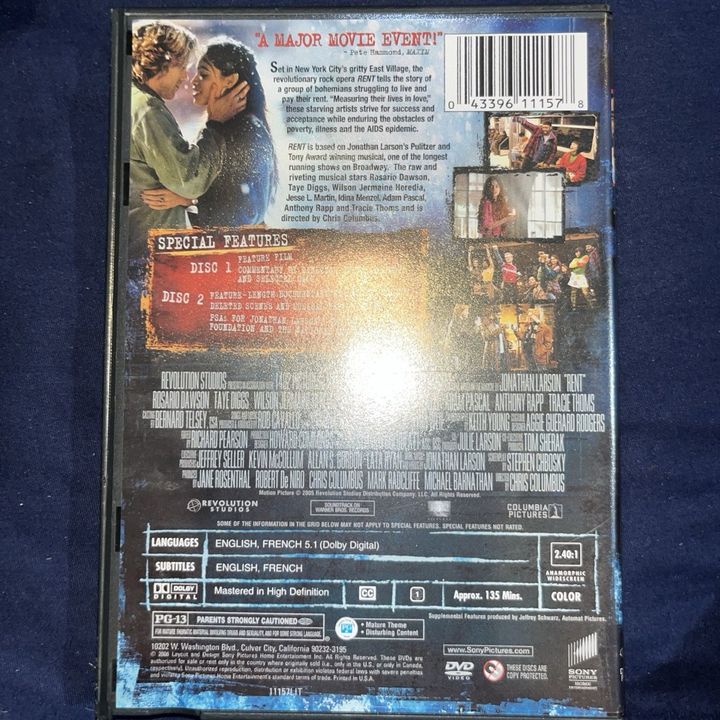 Rent (DVD, 2005, 2-Disc, Widescreen Special Edition)